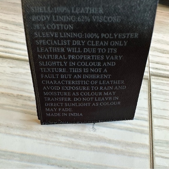 All saints men’s leather jacket - Picture 14 of 15